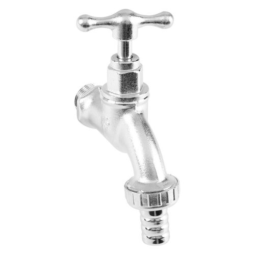 Grifo Italgrif Bronceria De Jardin De 1/2" Standard Cromo Granallado - Manija "T"