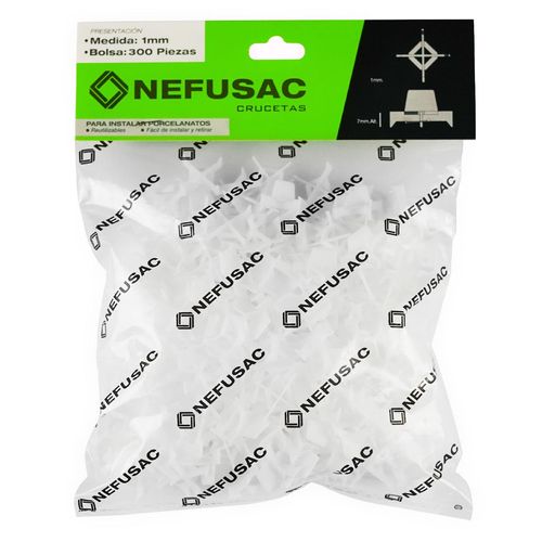 Cruceta Espaciador Top Con Tope de 1 mm - Bolsa de 300 und