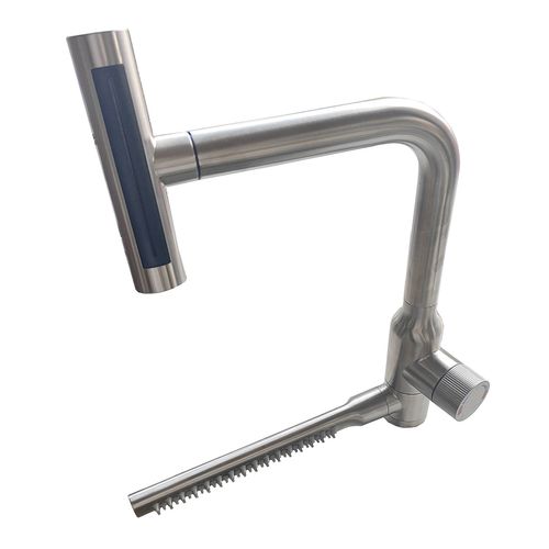 Monocomando Inox para Mueble con Pico Giratorio y Salida Cascada