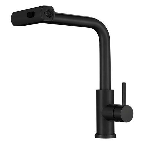 Monocomando Inox para Mueble Pico Extraible - Negro