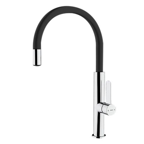 Monocomando Teka Fot 995 Para Cocina Al Mueble C/Pico Negro Acab. Cromo
