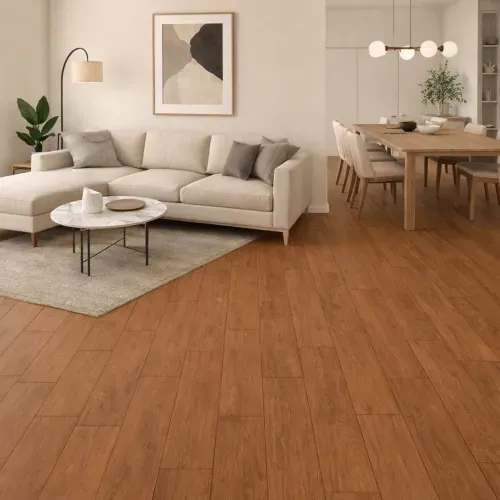 Porcelanato Ecofloor Jatoba Marrón Mate - 24.5X100 cm - 2.20 m2