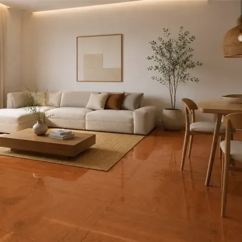 Porcelanato Ombue Canela Brillante - 60X60 cm - 1.44 m2