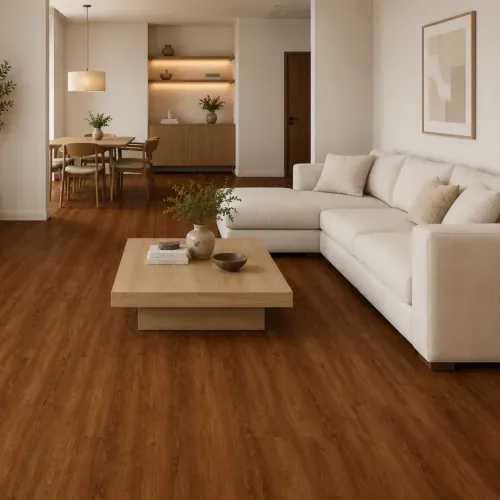 Piso Spc Caoba Espesor 5 mm - 18.3X122 cm - 2.23 m2