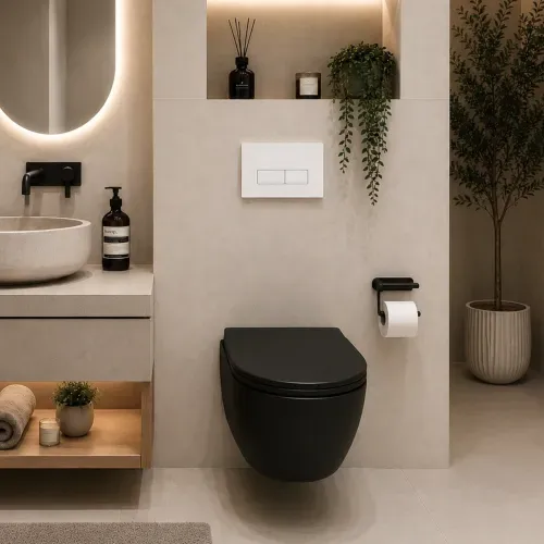 Inodoro Serenity Descarga Dual - Negro
