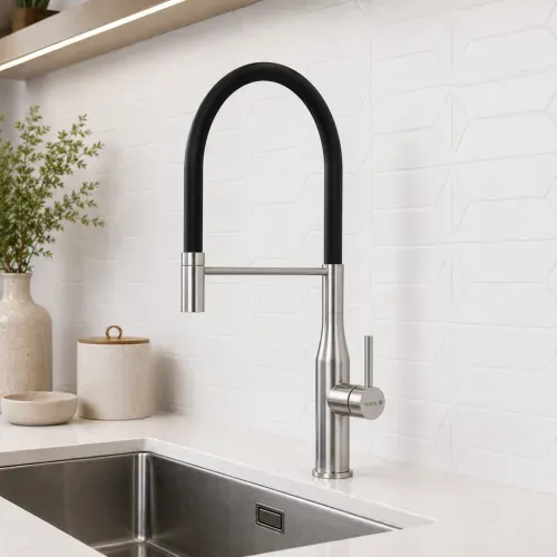 Monocomando Inox para Mueble con Pico Extraible