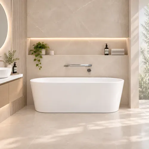 Tina Freestanding Con Rebose Alexa 170X80X60 Golden Bath