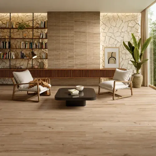 Porcelanato Albora Titanium Madera Beige Mate - 20x120 cm - 1.44 m2